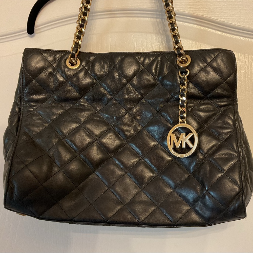 Michael Kors Black Quilted Leather Bag